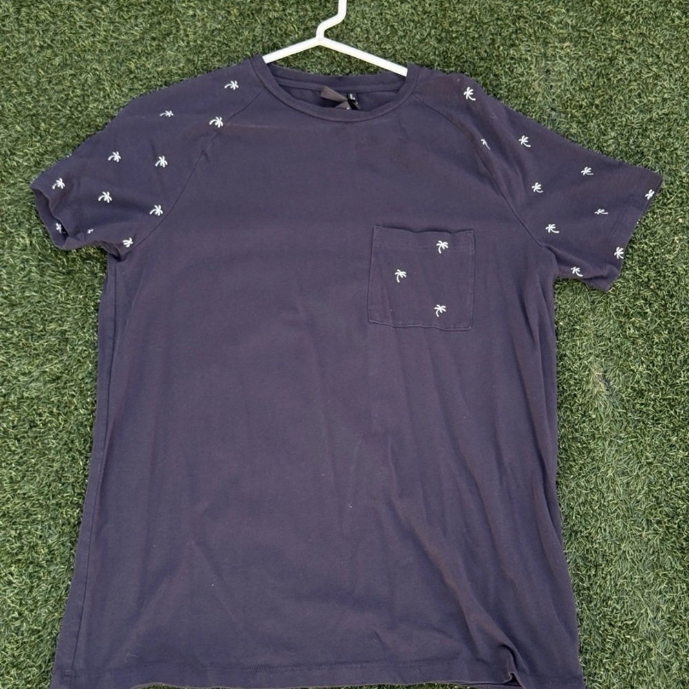 H&M Large Blue and White Short Sleeve Tees